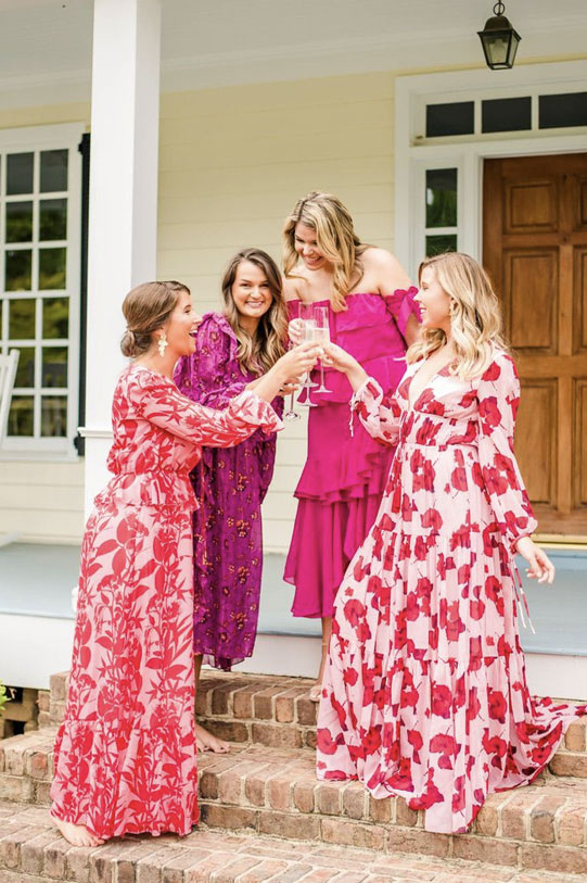 Attractive girl in brown dress